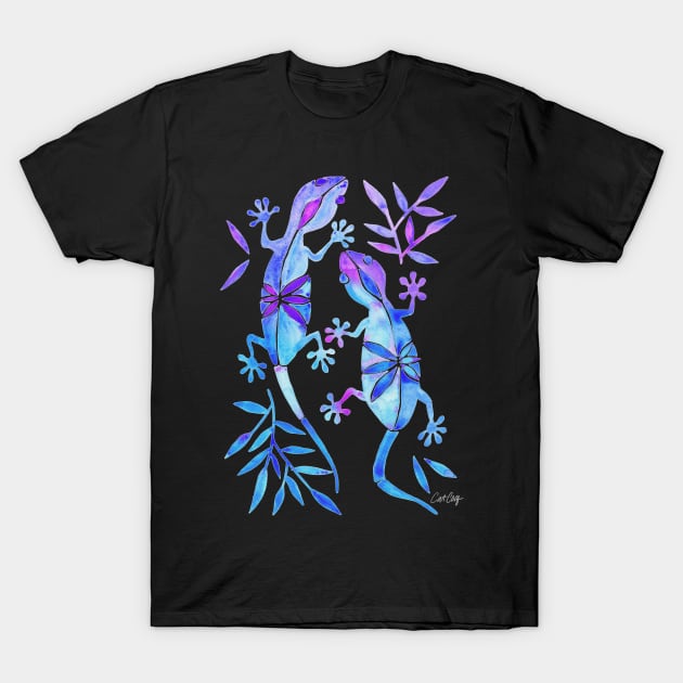 gecko indigo T-Shirt by CatCoq